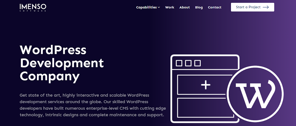 Imensosoftware: Developer of a WordPress Website