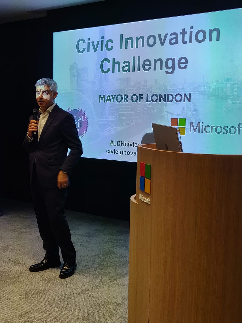 Sadiq Khan launching the Mayor of London Civic Innovation Challenge 2019