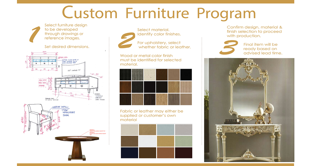 Bespoke furniture by Royalzig Luxury furniture