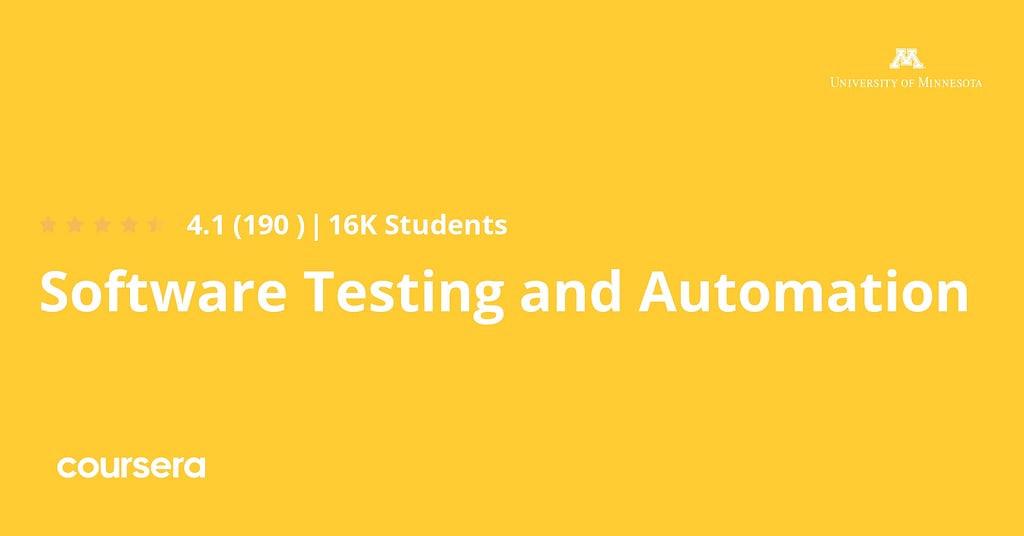 Best Coursera course for software testing