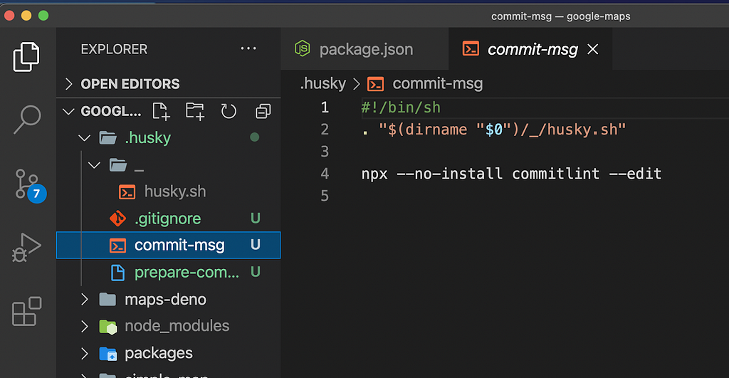 commit-msg hook