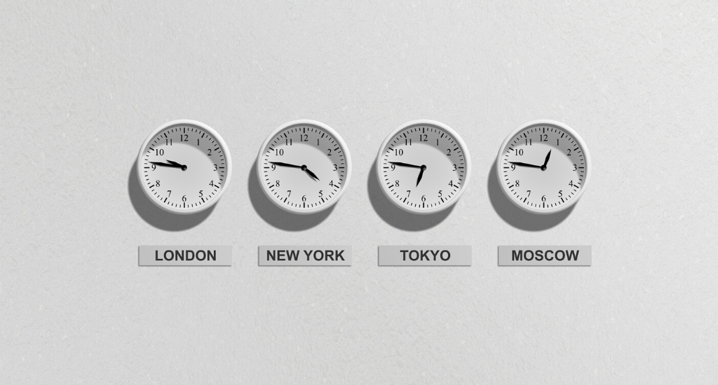 World clocks.