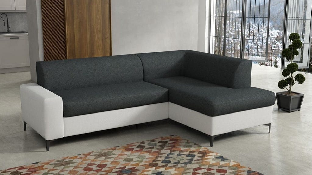 dark grey corner sofa