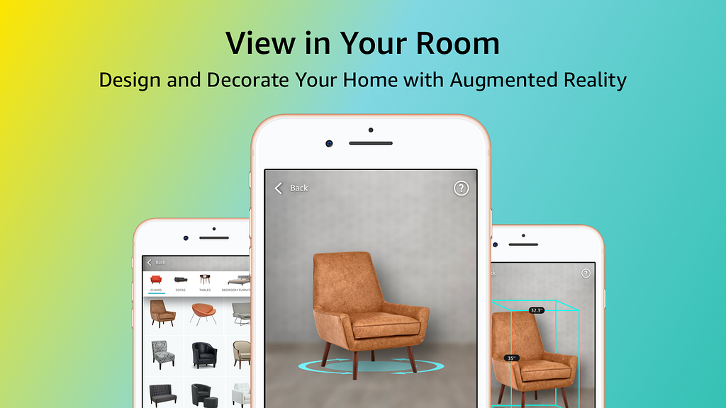 Amazon’s ‘View in Your Room’ feature that uses AR for virtual furniture trials