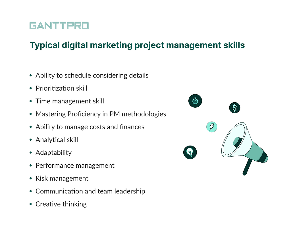 The skills of digital marketing PMs