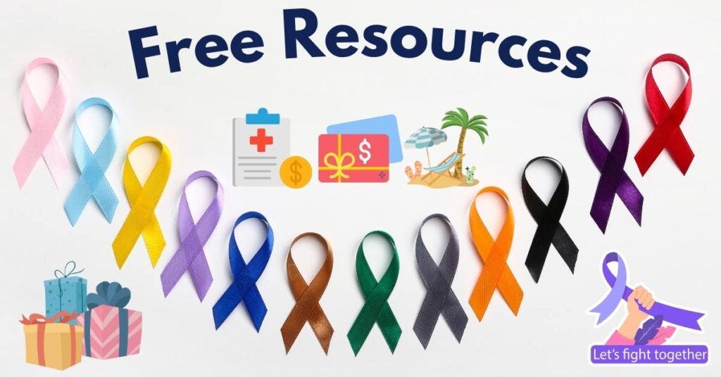 free cancer resources, free cancer patient gifts, free cancer gifts, free cancer care package