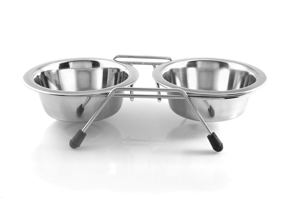 Dog food & water bowls
