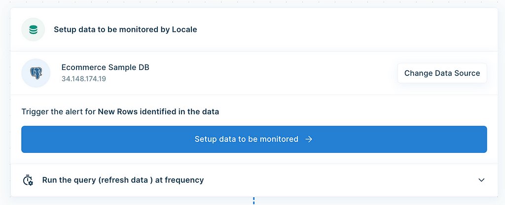 Database Connection setup on Locale platform