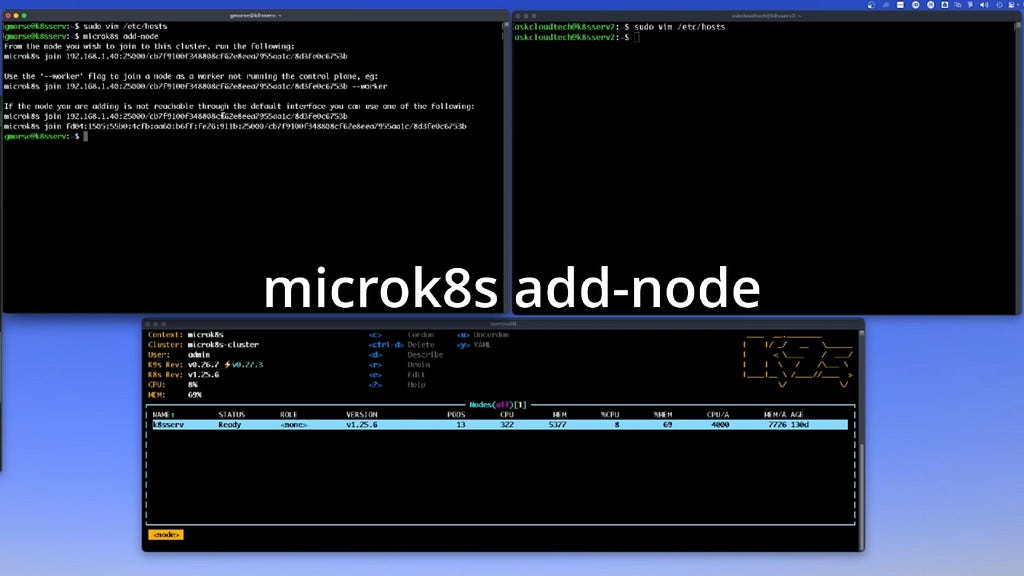 run microk8s add-node