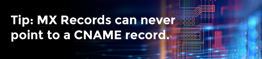 DNS Tip: MX records can never point to a CNAME record