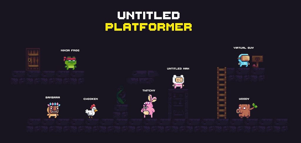 Banner image: playable NFT characters in NFTPixel’s Untitled game.