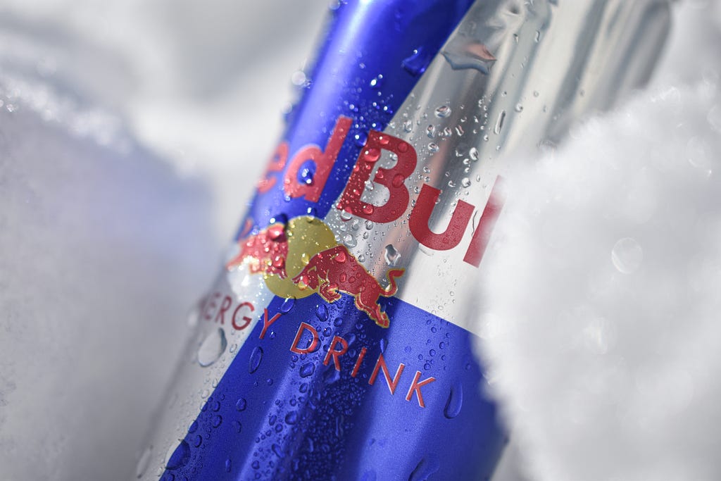 An image of a can of Red Bull energy drink.