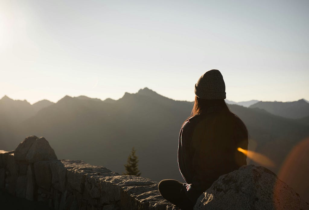 woman meditating