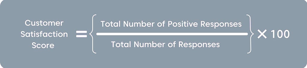 Customer satisfaction score formula