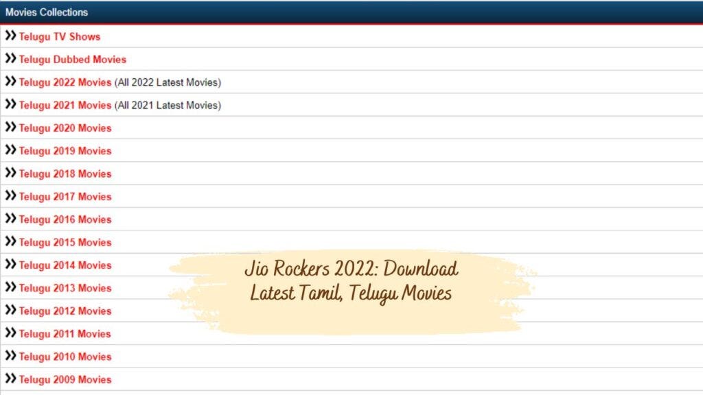 Jio Rockers 2022: Download Latest Tamil, Telugu Movies