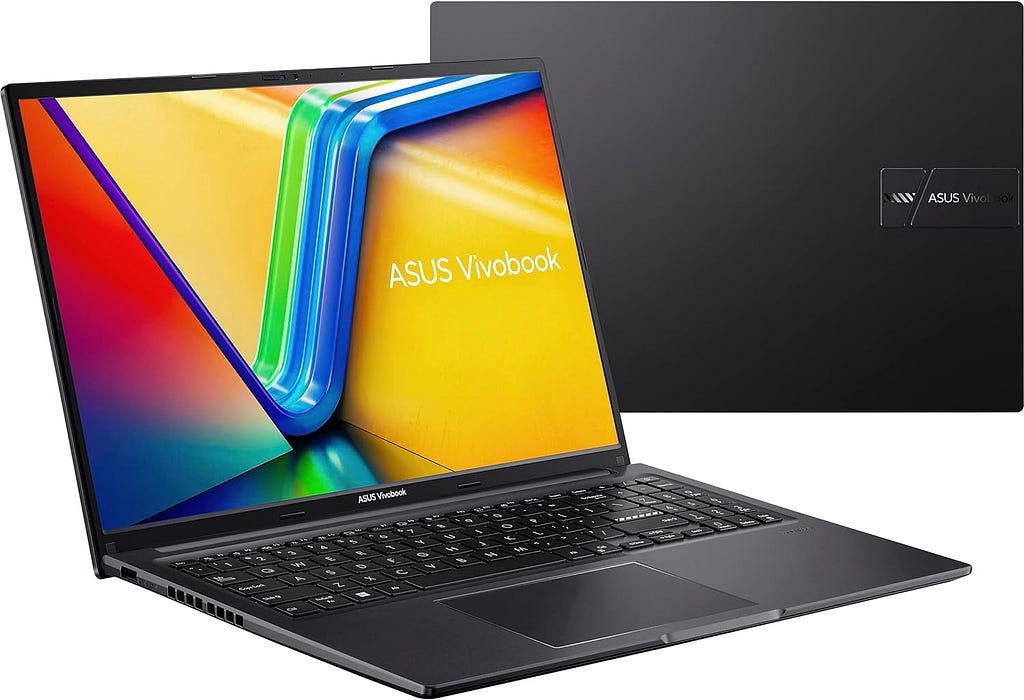 ASUS VivoBook 16 Laptop, 16” WUXGA (1920 x 1200) 16:10Display, AMD Ryzen 7 7730U CPU, AMD Radeon™ Graphics, 8GB RAM, 1TB SSD, Fingerprint Sensor, Windows 11 Home, Indie Black, M1605YA-ES74