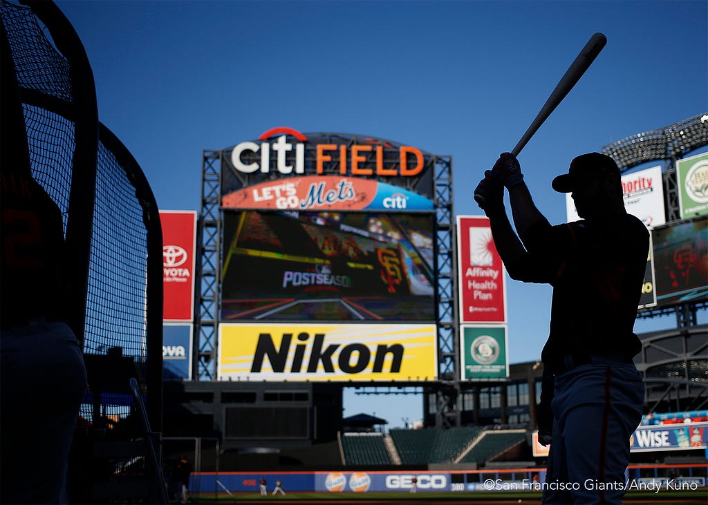 The Giants worked out at Citi Field today in preparation of the Wild Card game tomorrow.