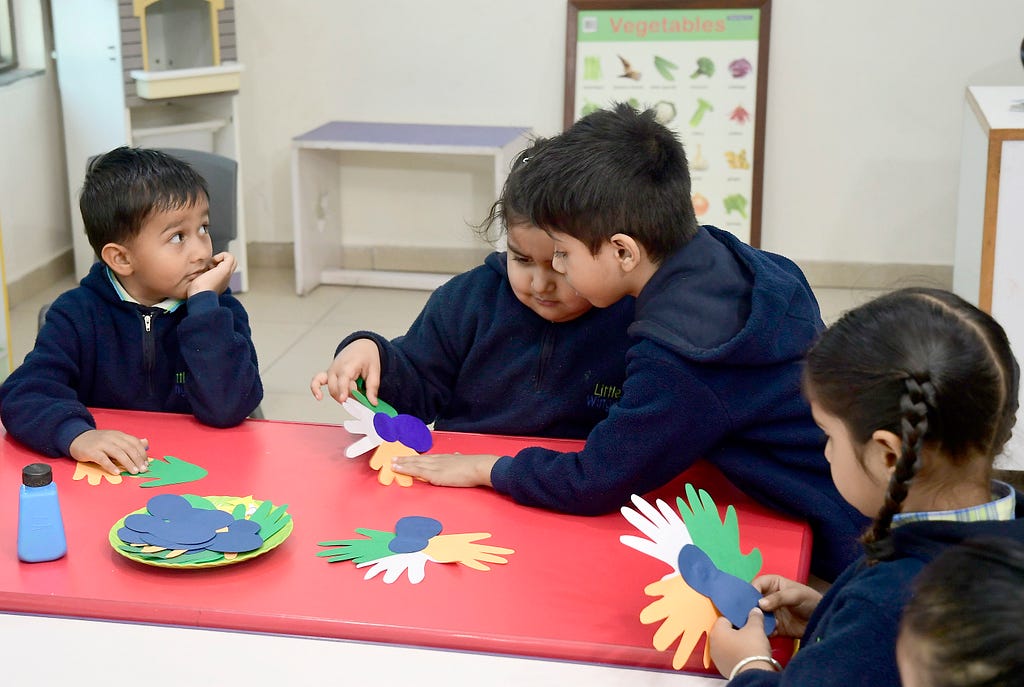 Expressive Art Design by Toddlers by Little Wings School
