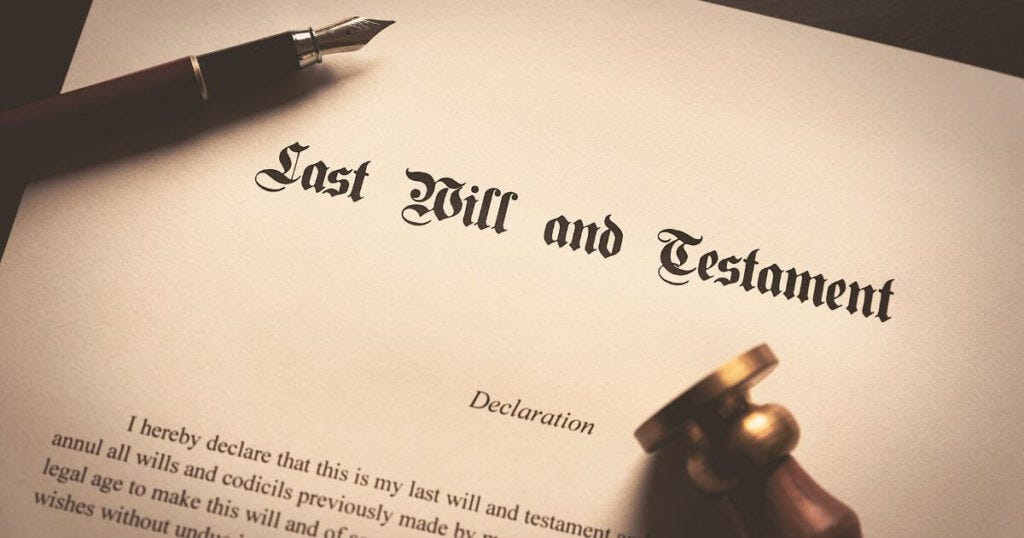 Image shows a document titled 'Last Will and Testament,' symbolizing the executor's duty in asset distribution. Consulting an Estate Planning Lawyer can help executors accurately interpret the will and ensure the correct distribution of assets to beneficiaries.