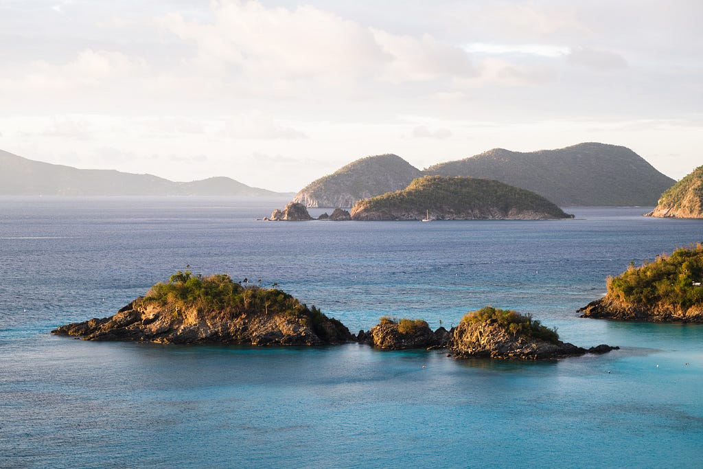 Calm seas near the Virgin Islands.