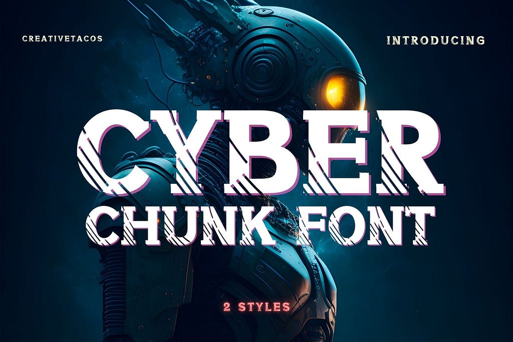 Cyber Chunk Font — Modern Futuristic Font