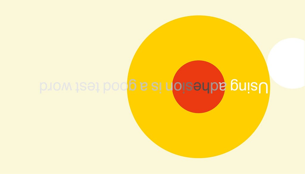 A simplistic view of the back of the eye shows the concentric circles of fovea, macula and retina, and how the eye captures written text within a saccade.