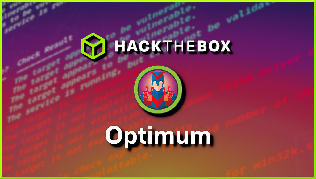 Hack The Box Optimum Writeup
