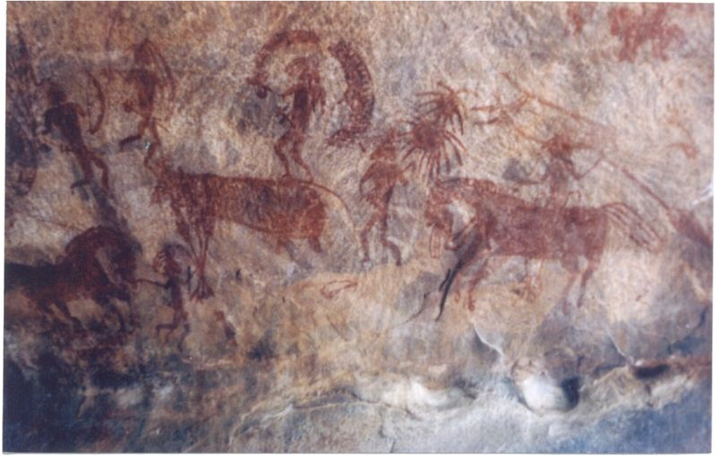 A Cave painting from Bimbedka, India