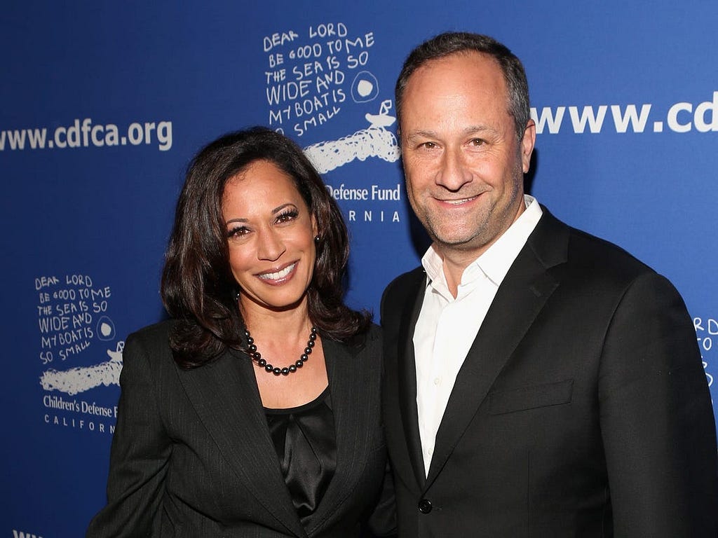 Kamala Harris and Doug Emhoff at a Children’s Defense Fund event in 2014.