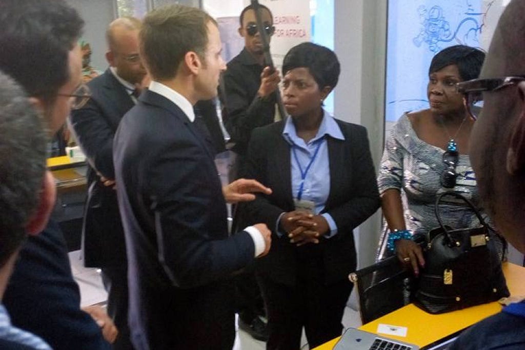 emmanuel macron french president florence toffa mobile web ghana 