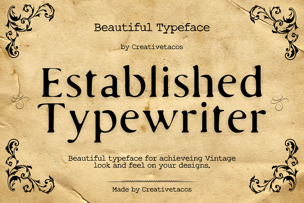 Established Typewriter Font