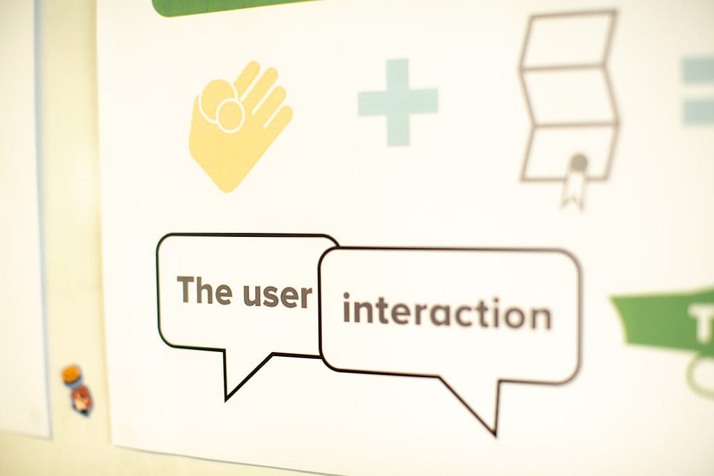 A diagram which illustrates the centrality of user interaction in our work