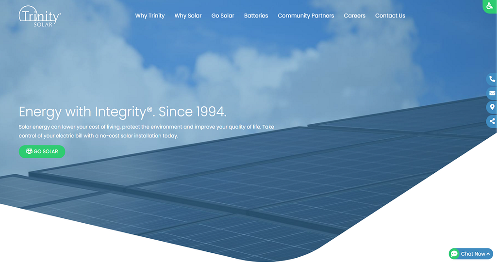 Trinity Solar Home Page