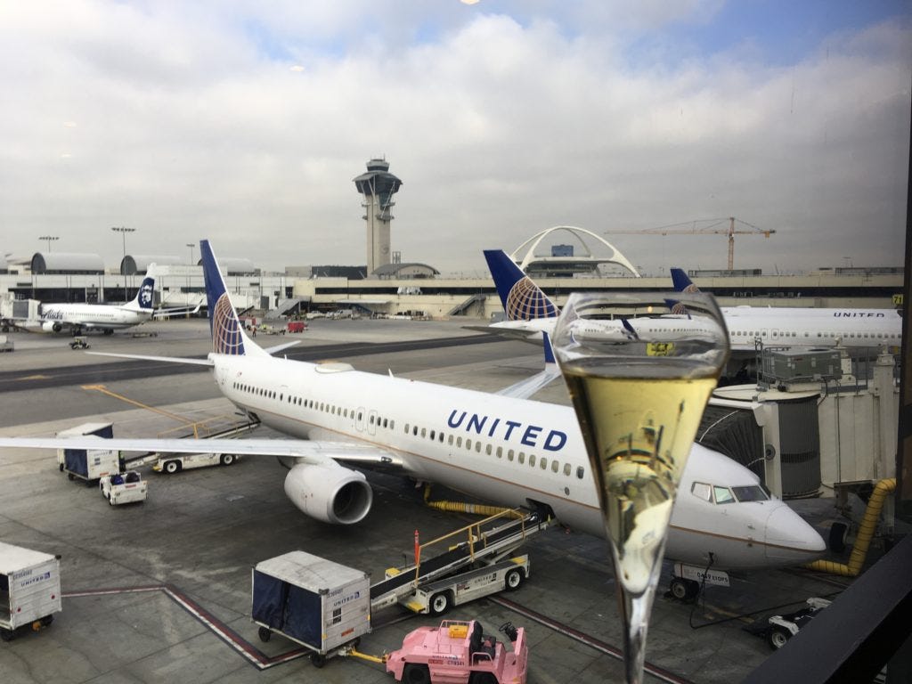 Views from the United Polaris Lounge at LAX