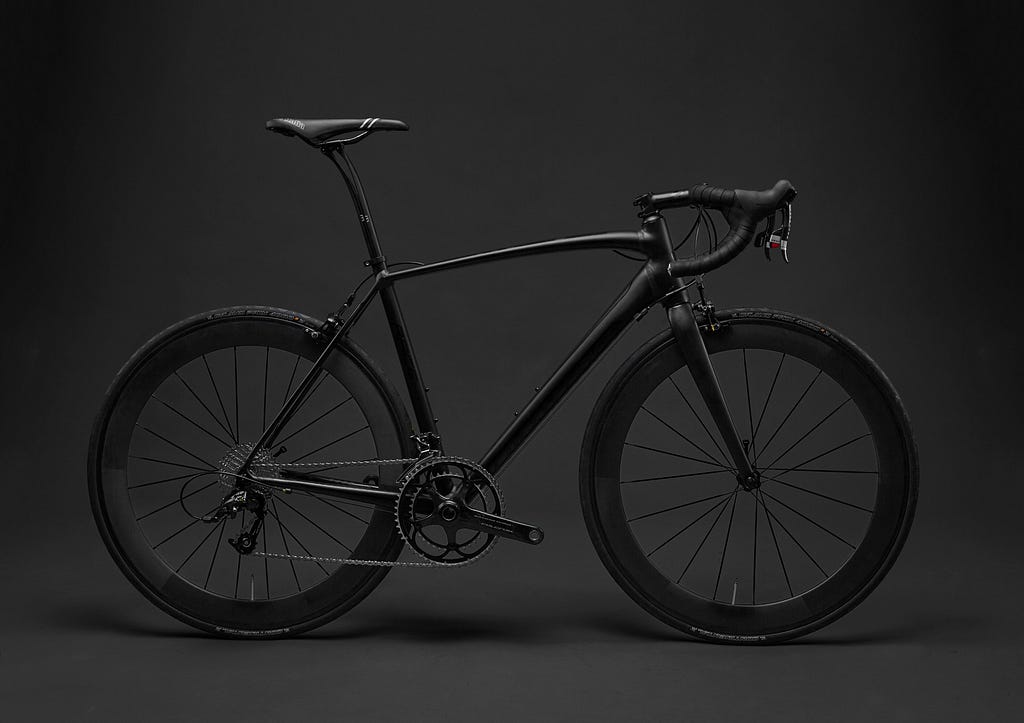 a black bicycle