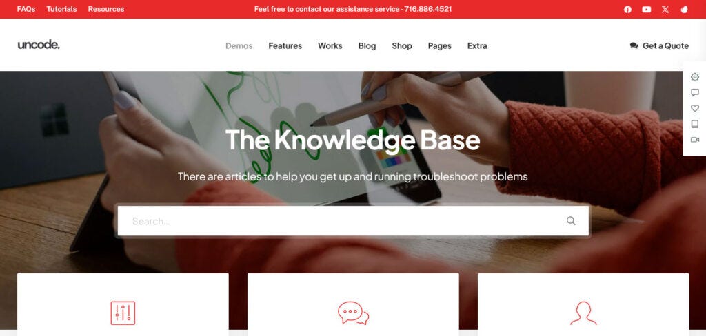 Knowledge Base and Wiki WordPress Theme