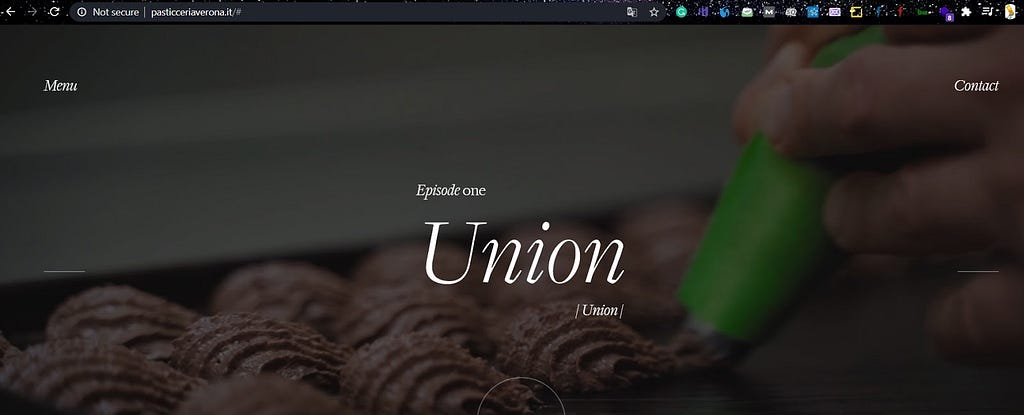 Dark Mode Website — Pasticceria Adami