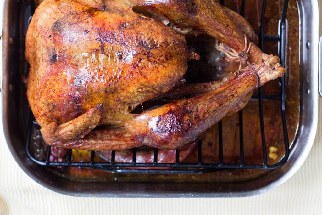 turkey in a roasting pan