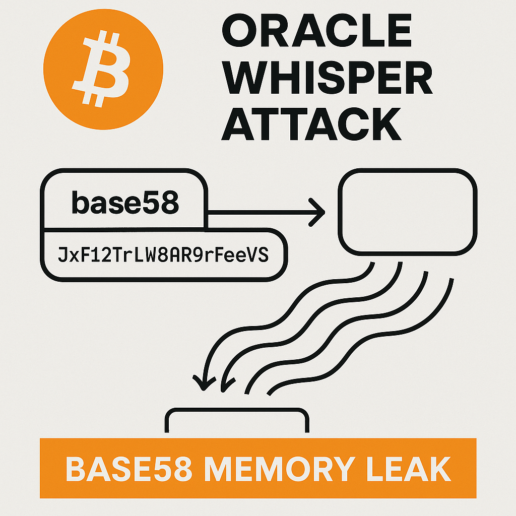 Oracle Whisper Attack: A critical Base58 decoding secret leak vulnerability threatens Bitcoin…