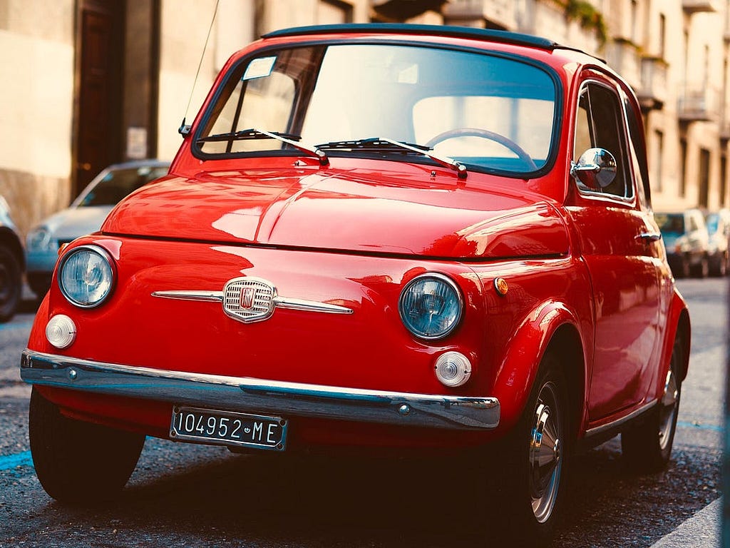 Fiat 500 rojo