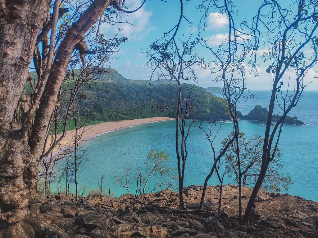 Views over Praia do Sancho from the viewpoint