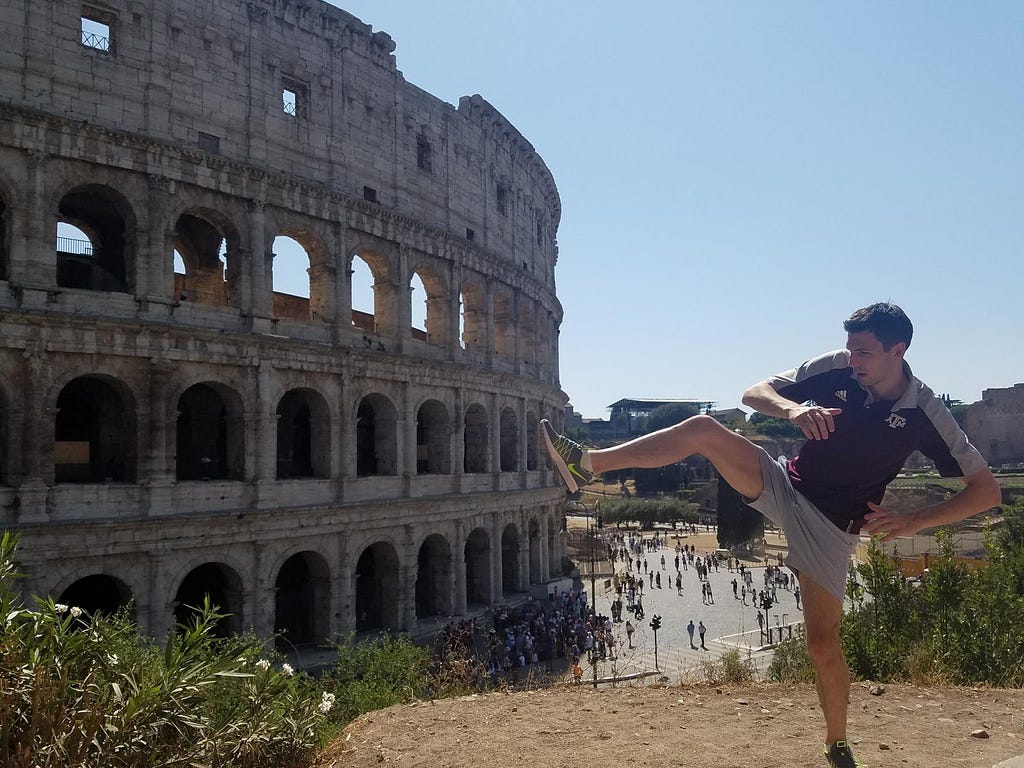 Gladiator outside of the Colosseum (Rome, Italy)