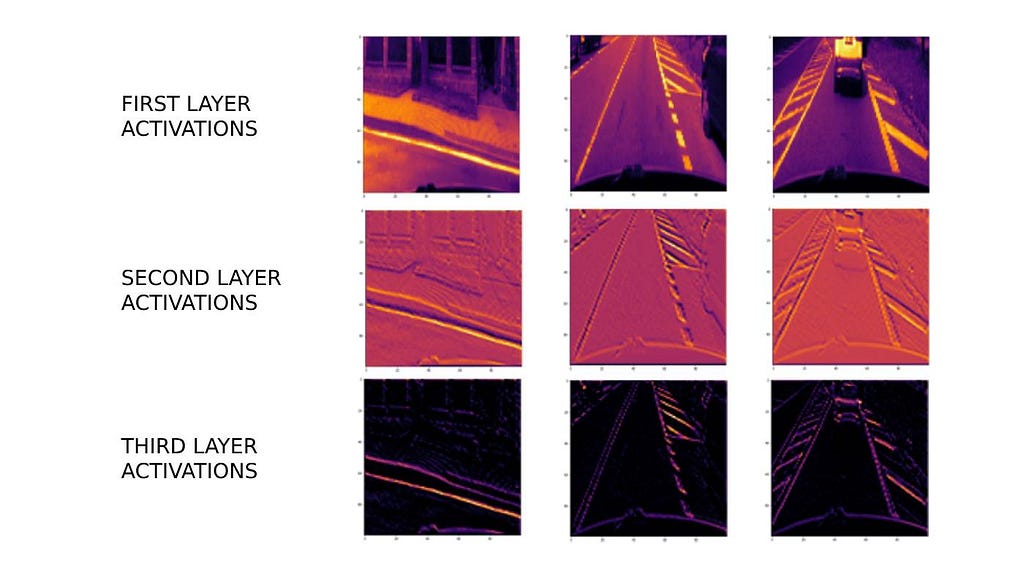 The activations of the neural network.