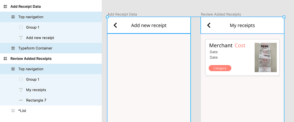 Creating the Top navigation container