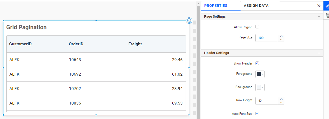 Allow Paging feature in grids