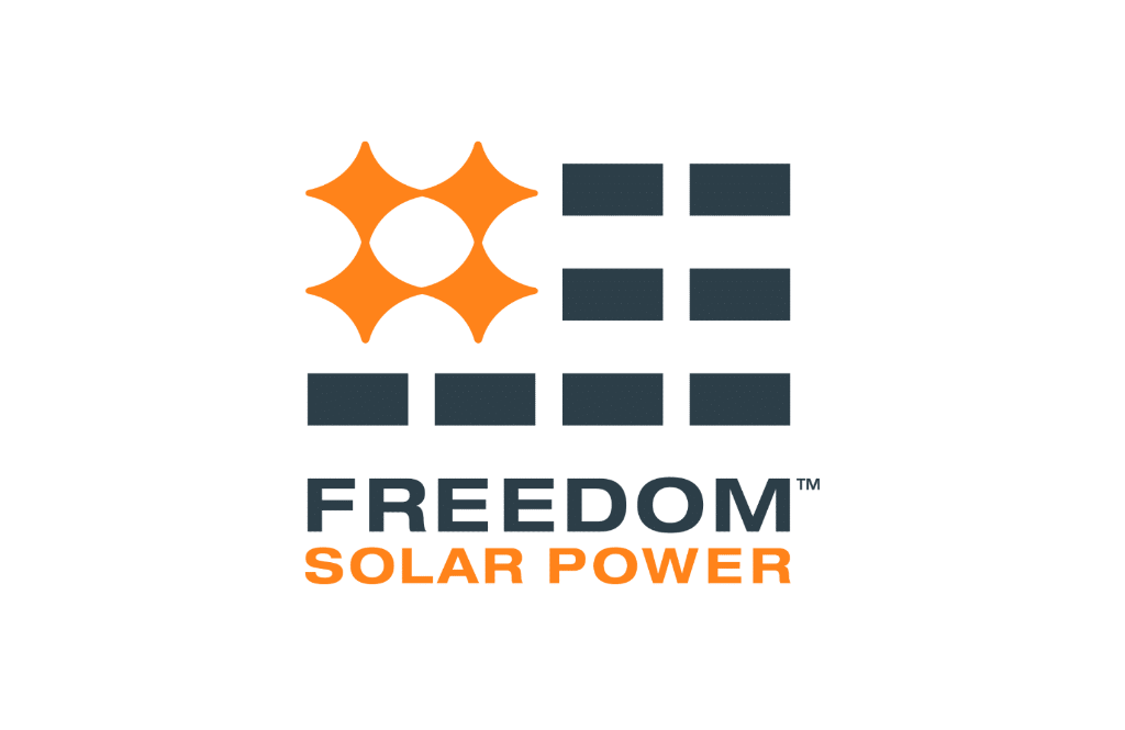 Logo of solar panel company Freedom Solar Power