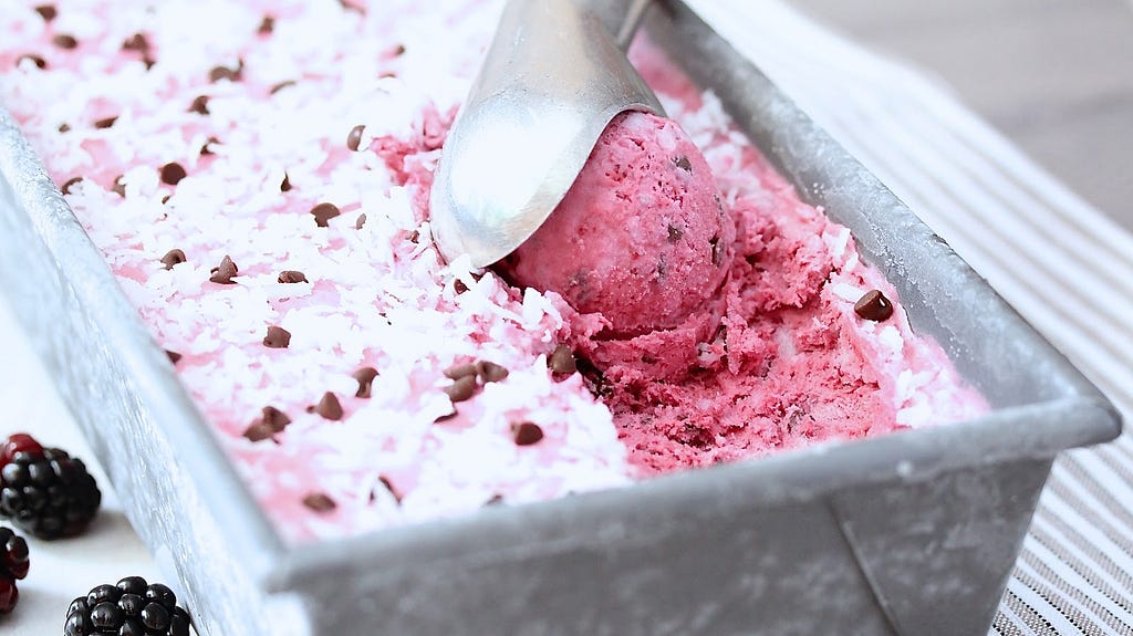 Raspberry coconut ice