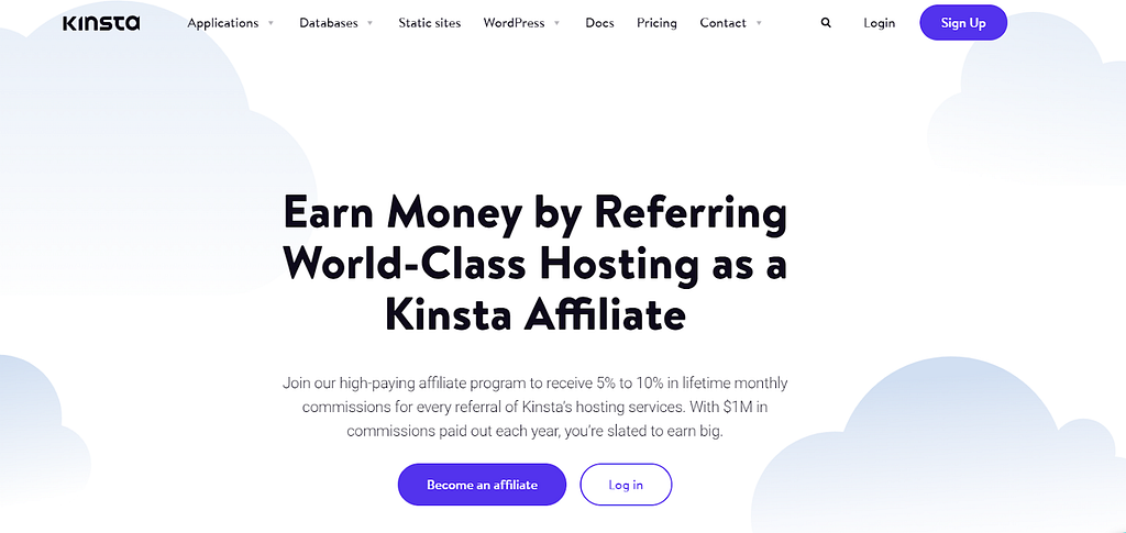 Kinsta — One of the High Ticket Affiliate Programs