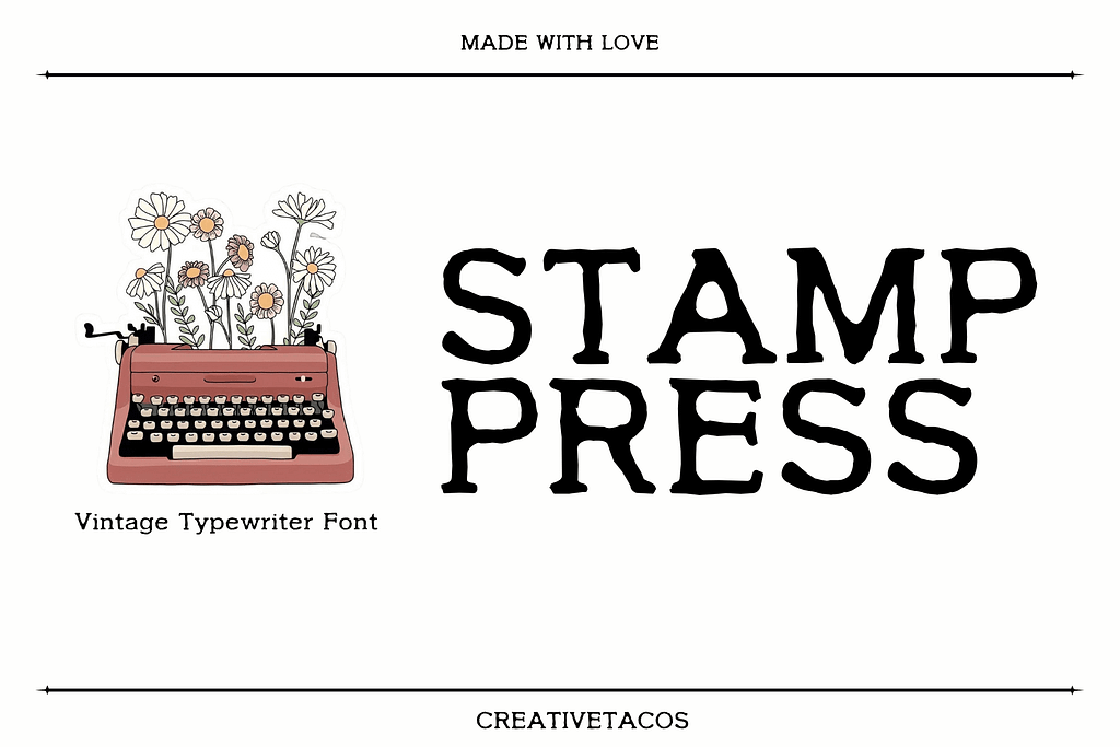 Stamp Press — Retro Typewriter Font