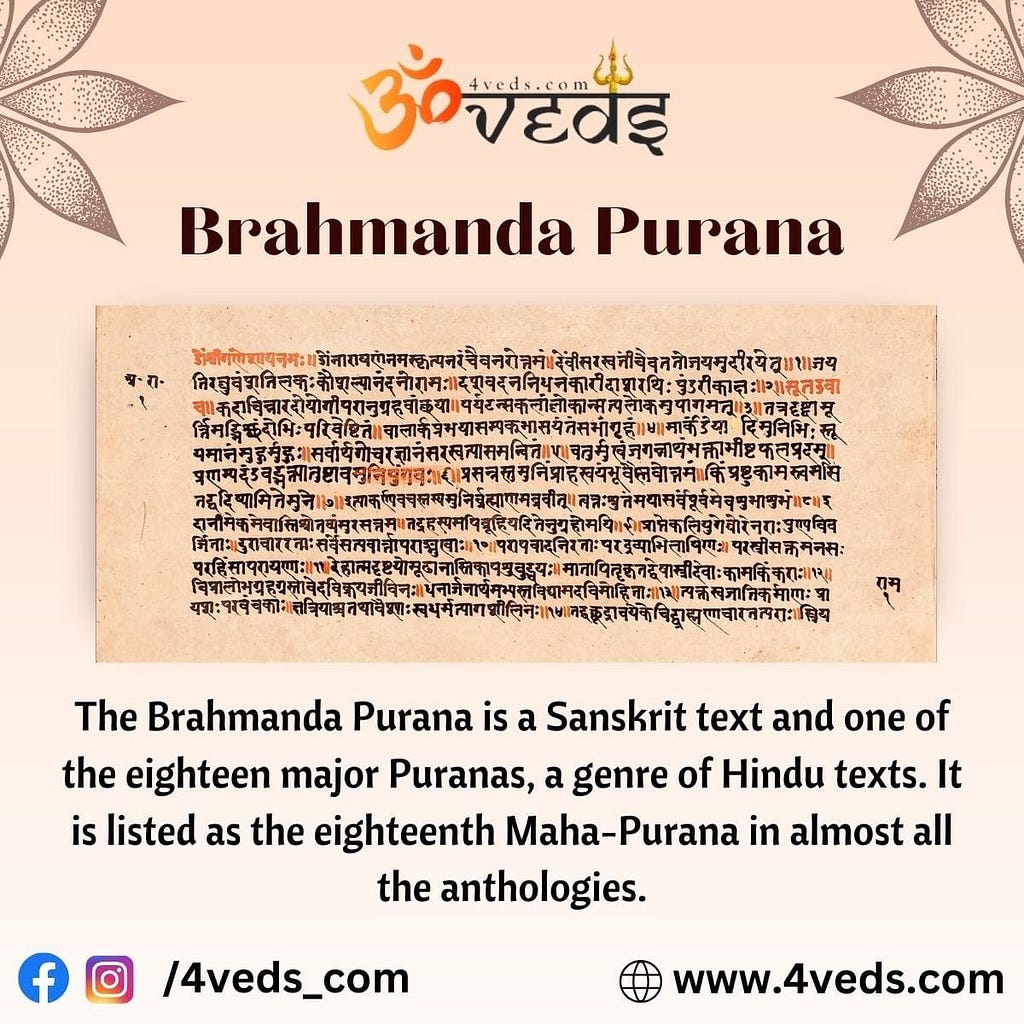 Brahmanda Purana: Origin Of Universe